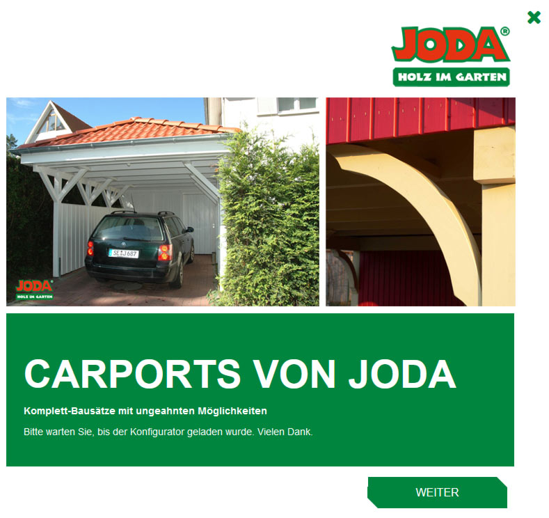 Bild Joda Carport Konfigurator