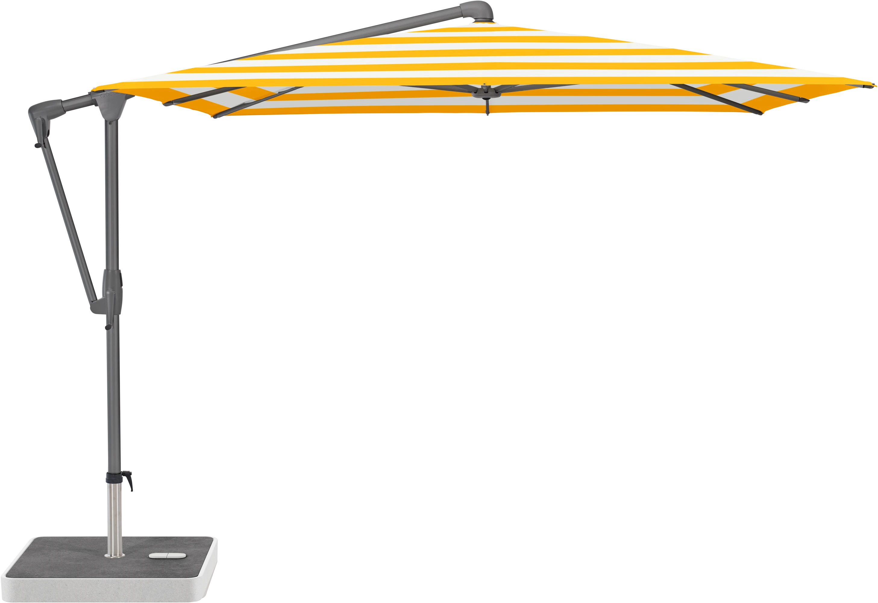 SUNWING Casa - Der handliche Seitenmastschirm von Glatz in gelb